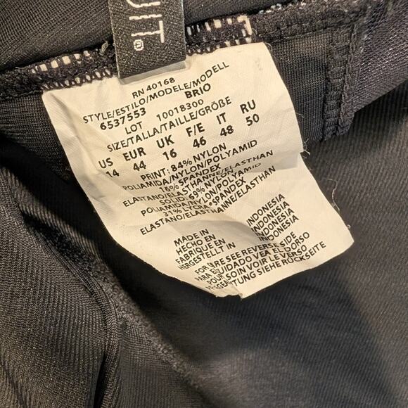 Miraclesuit Paillette Brio Printed One Piece Swimsuit Swim Pool Beach - Size 14 - Picture 9 of 9